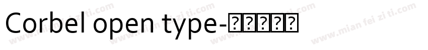 Corbel open type字体转换